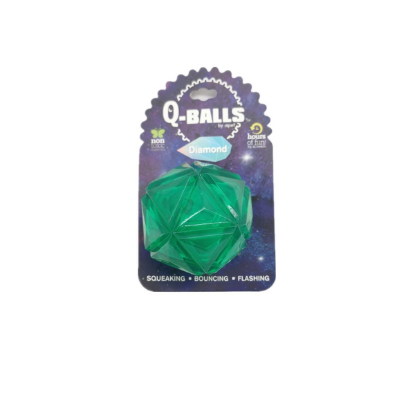 QBall Flash Bounce Ball With Sounds Blue/Red/Green - green