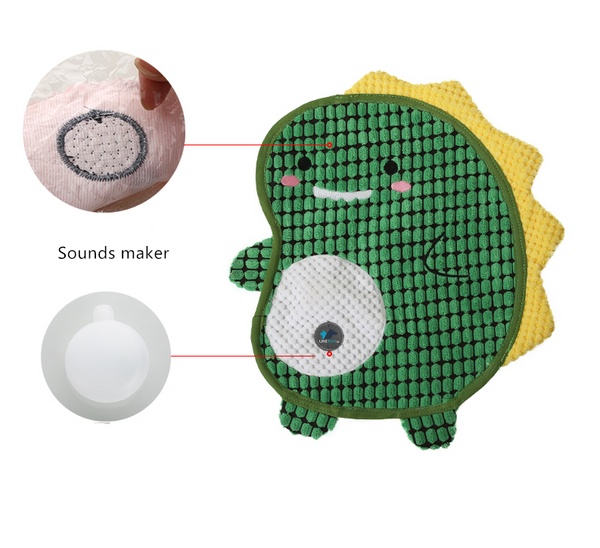 Pet toy pad, squeaky playing pad for pet - Dinosaur
