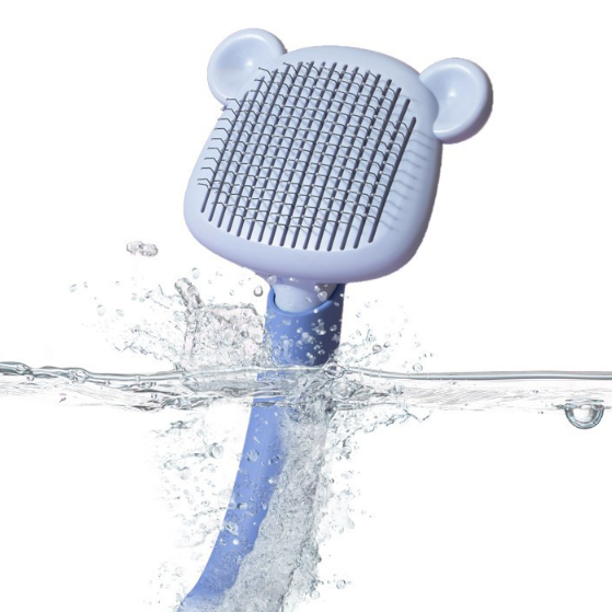 Pet Grooming Brush-Green Bear