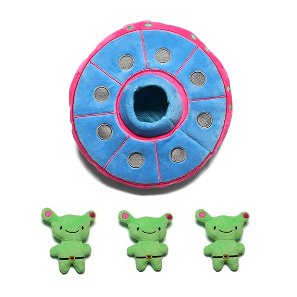 Hide and seek plush squeaky toys set-UFO