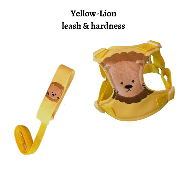 Yellow Lion Leash & Harness