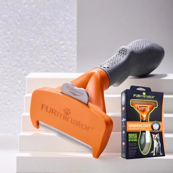 Furminator Dog Brush – Professional Deshedding Tool for Dogs and Cats