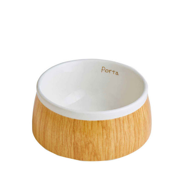 Petio Prota Wood Grain Ceramic Dog Feeding Bowl