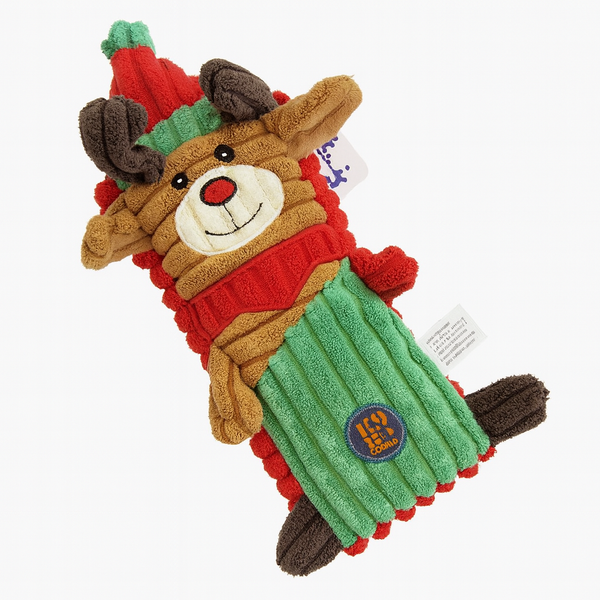 Reindeer Christmas Plush Squeaky Dog Toy