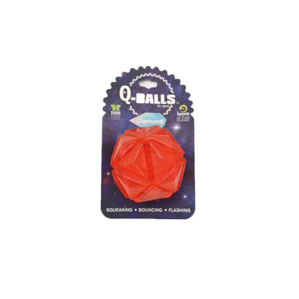 QBall Flash Bounce Ball With Sounds Blue/Red/Green - red