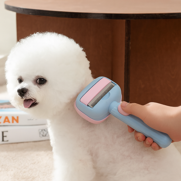 2 in 1 Grooming Brush – Stainless Steel Slicker Comb for Shedding and Hair Removal