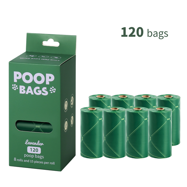 New Biodegradable Dog Poop Bags Eco-Friendly Portable Pet Waste Bags with Dispenser and Hands-Free Clip for Outdoor Walking