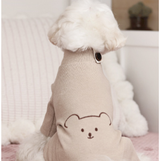 Thick Cotton Pet Pajamas – Four-Leg Warm Dog Clothes for Teddy & French Bulldog